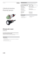 PR SERIES (AC 2-WIRE): CYLINDRICAL INDUCTIVE PROXIMITY SENSORS
